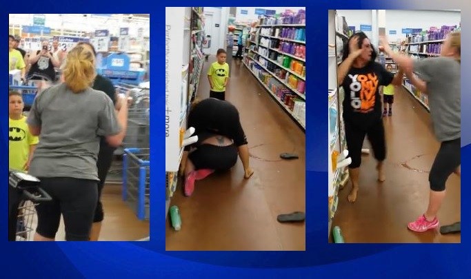 Video_ Woman in scooter fights with another woman in Wal-Mart while kid watches (Image 1)_59927