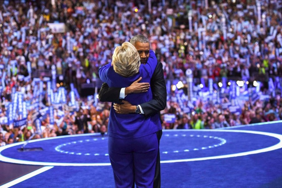 Hillary Clinton Hugs President Obama_258759