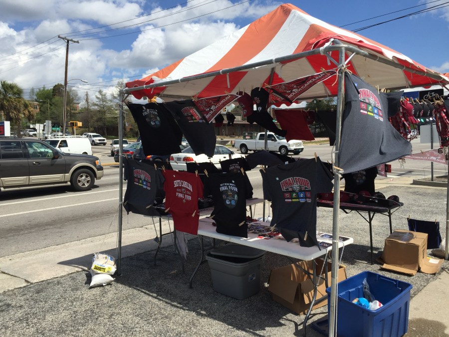 Gamecocks Final Four merchandise tent_380267