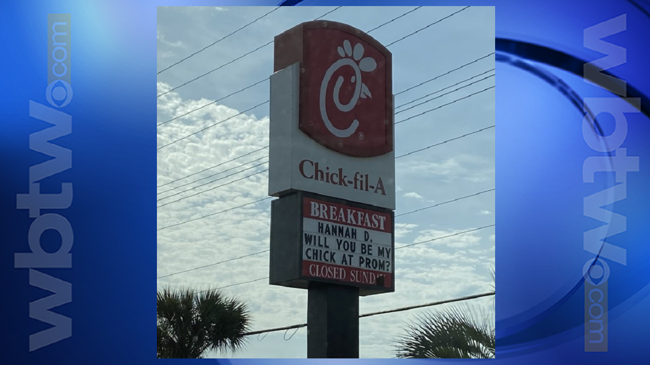 Promposal at Chick-fil-A located on Mr. Joe White Avenue in Myrtle Beach (courtesy: WBTW)