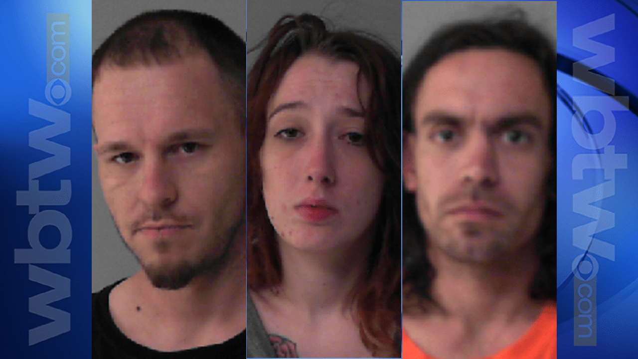 Burl Eugene Cox, Jr. (left), Amber Kalyn Goins (middle), Eric Michael Jordan (right). Photos courtesy: Marlboro County Sheriff's Office.